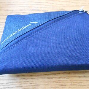 American Airlines Navy Blue Zippered Wash/Amenity Kit-Unopened
